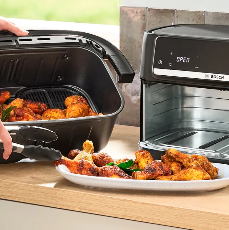 Bosch MAFD490B7 Serie 4 airfryer med dobbelt skuffe 10 liter