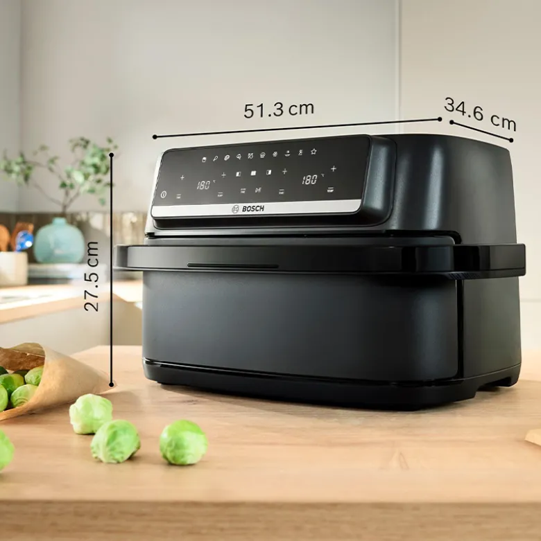 Bosch MAFD490B7 Serie 4 airfryer med dobbelt skuffe 10 liter