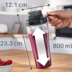 Bosch MMZBT01B drikkeflaske sort/transparent 0.65 liter