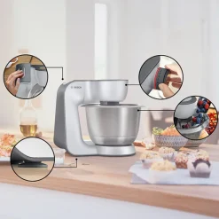Bosch MUM58359 serie 4 køkkenmaskine sølv 1000 watt