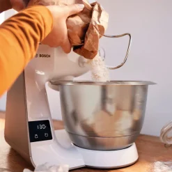 Bosch MUM5XL74 serie 4 køkkenmaskine med vægt hvid/champagne 1000 watt