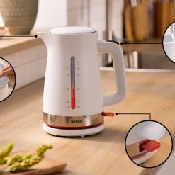 Bosch MyMoment TWK4M221 elkedel hvid & stål 1,7 liter