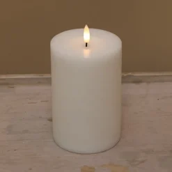 Cozzy LED bloklys Ø 10 x H 15 cm hvid