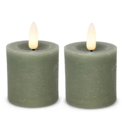 Cozzy LED bloklys Ø 4,8 x H 5 cm 2 stk. grøn