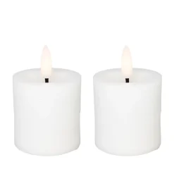 Cozzy LED bloklys Ø 4,8 x H 5 cm 2 stk. hvid