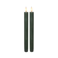 Cozzy LED stagelys grøn 22,5 cm 2 stk.