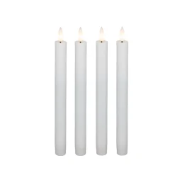 Cozzy LED stagelys hvid 4 stk. 22,5 cm