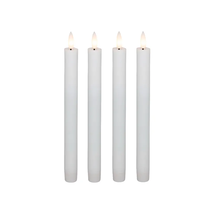 Cozzy LED stagelys hvid 4 stk. 22,5 cm