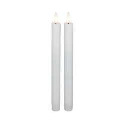 Cozzy LED stagelys hvid Ø 2,2 x H 22,5 cm 2 stk.