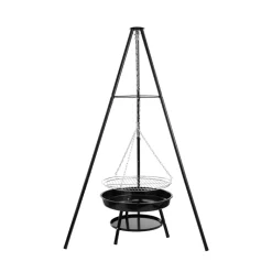 Dangrill tripod bålsted med bålfad og rist