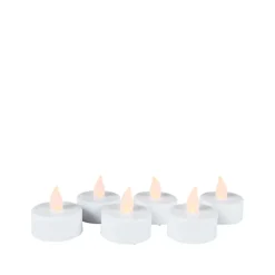 Det Gamle Apotek LED fyrfadslys 6 stk. hvid