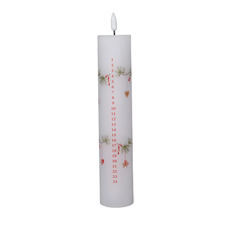 Det Gamle Apotek LED kalenderlys med dato H 24,5 cm