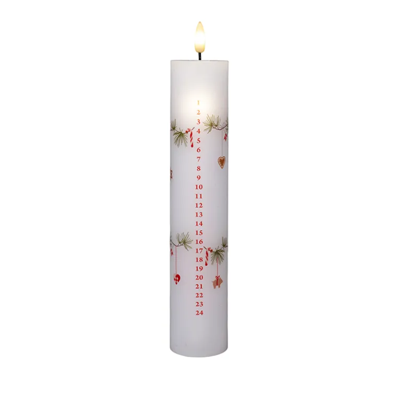 Det Gamle Apotek LED kalenderlys med dato H 24,5 cm