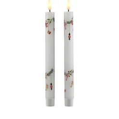 Det Gamle Apotek LED kronelys hvid H24,5 cm 2 stk.