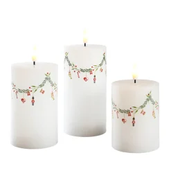 Det Gamle Apotek LED stearinlys hvid julemotiver 3 stk.