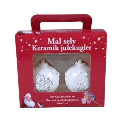 Det Gamle Apotek mal-selv julekugler keramik 2 stk.