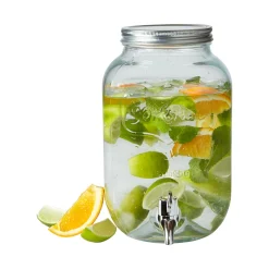 Dispenser med tappehane 4 liter 15x15x25,5cm glas klar