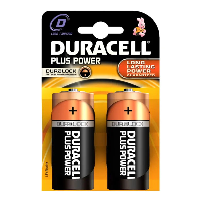 Duracell Plus Power batteri D 2 stk.