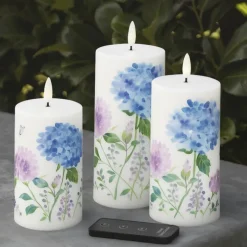 Enjoy LED bloklys hortensia Ø 7 cm 3 stk.