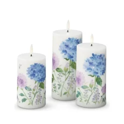 Enjoy LED bloklys hortensia Ø 7 cm 3 stk.