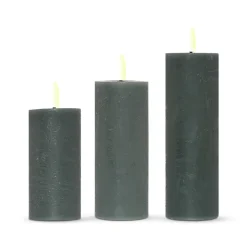 ENJOY LED bloklys 3-pak Ø 4,8 cm grøn