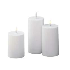ENJOY LED bloklys sæt udendørs Ø 7 cm hvid