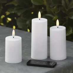 ENJOY LED bloklys sæt udendørs Ø 5,2 cm hvid