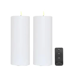 ENJOY LED bloklys sæt udendørs Ø 10,2 cm hvid
