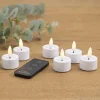 ENJOY LED fyrfadslys 6-pak plast Ø 3,6 x H 2 cm hvid