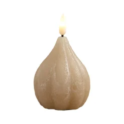 ENJOY LED løglys med timerfunktion Ø 6,5 x H 8 cm sand