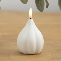ENJOY LED løglys med timerfunktion Ø 6,5 x H 8 cm hvid