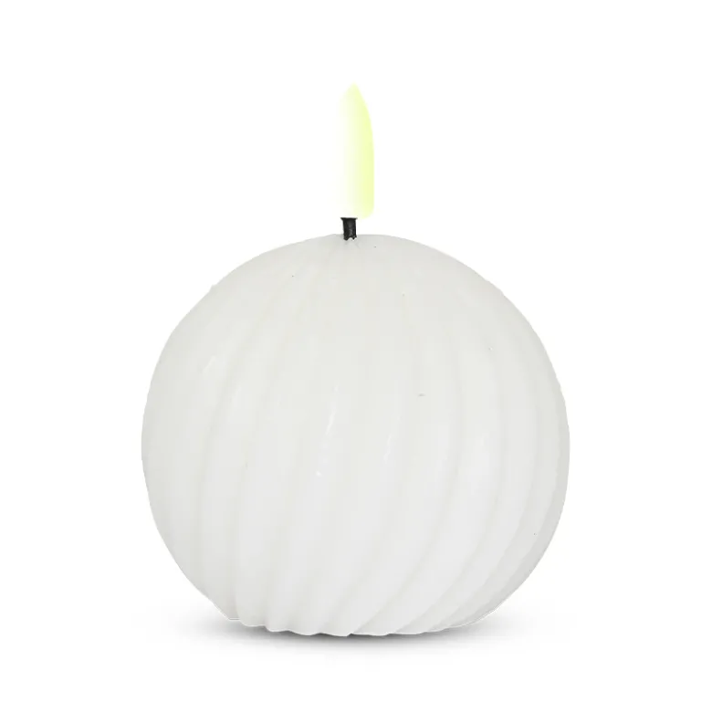 ENJOY LED snoet kugle Ø 8 x 7 cm med timerfunktion hvid