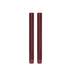 Enjoy LED stagelys bordeaux H 22,5 cm 2 stk.