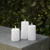Enjoy solar LED bloklyssæt udendørs hvid Ø 7 cm 3 stk.