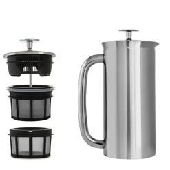 Espro P7 stempelkande blank stål 1 liter