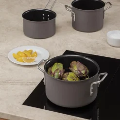 Eva Trio Grey Line grydesæt grå 3 stk 1,8 liter, 2,5 liter, 3,8 liter
