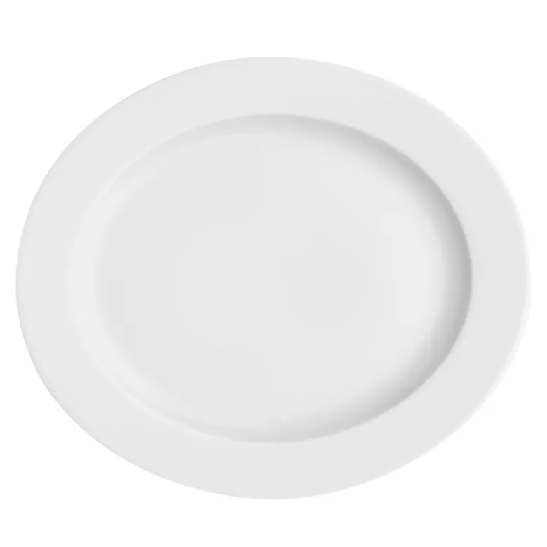 Eva Trio Legio oval tallerken hvid 31 cm