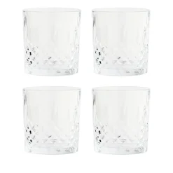 Facet drikkeglas klar 4 stk 34 cl