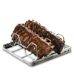 Foldbar spareribsholder rustfrit stål