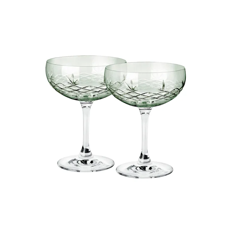 Frederik Bagger Crispy Emerald Gatsby champagneskål 33 cl 2 stk.