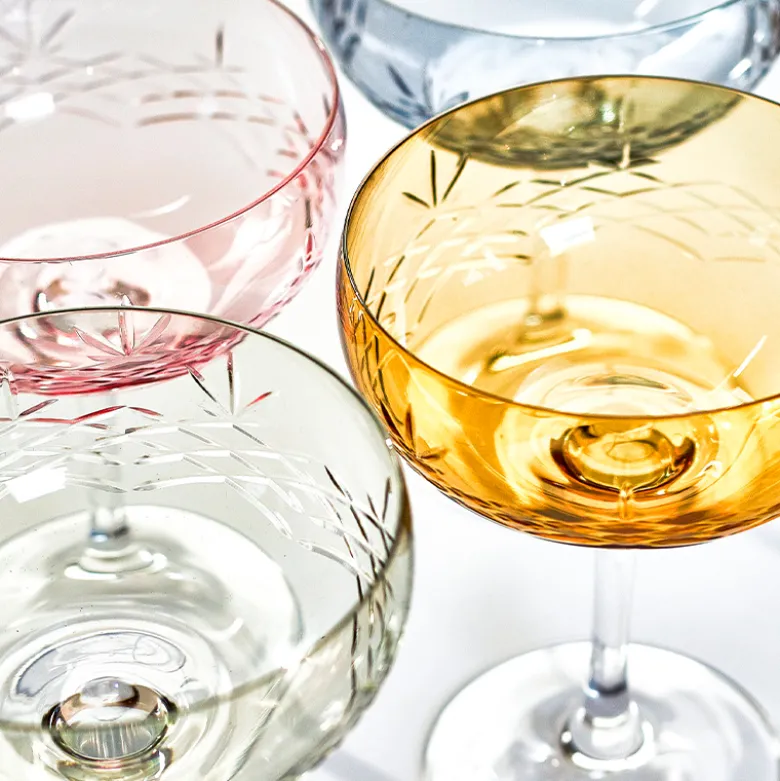 Frederik Bagger Crispy Emerald Gatsby champagneskål 33 cl 2 stk.