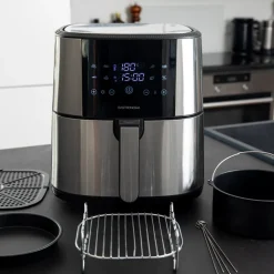 Gastronoma airfryer 8 liter inkl. tilbehørssæt 1800 watt - keramisk belægning