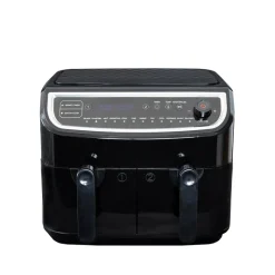 Gastronoma Low Fat dobbelt airfryer & dehydrator sort 9 liter 2400 watt - keramisk belægning