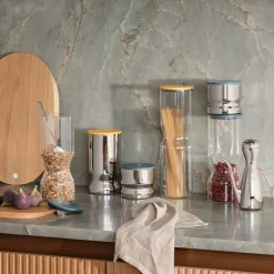 Georg Jensen Alfredo opbevaringsglas grøn 1,5 liter