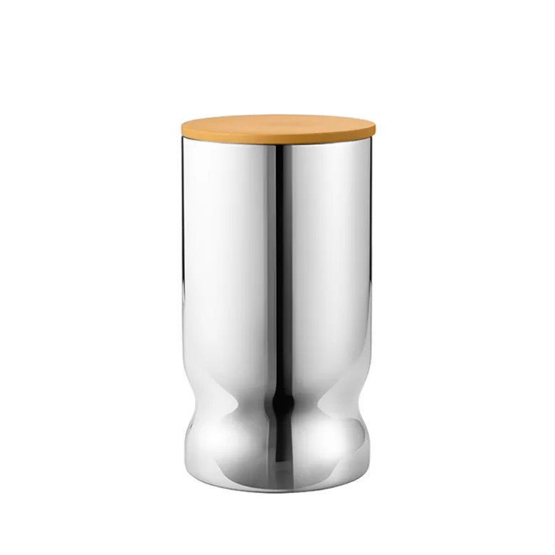 Georg Jensen Alfredo opbevaringsdåse gul stål 1 liter