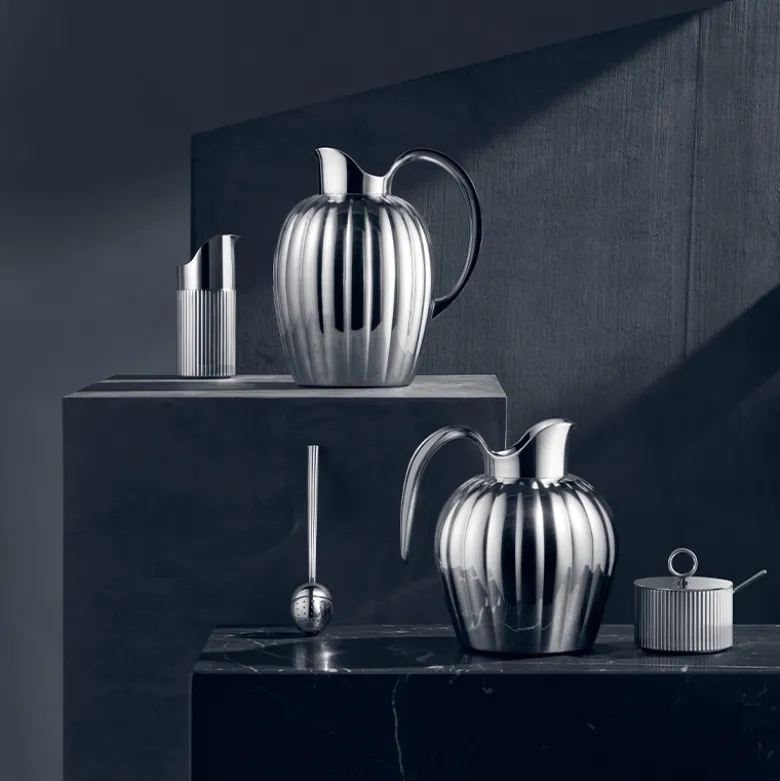 Georg Jensen Bernadotte termokande med trykknap 0,8 liter