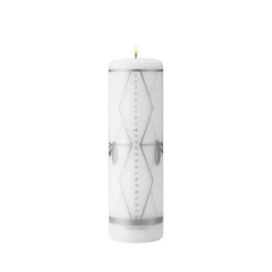 Georg Jensen Christmas Collectibles 2026 kalenderlys hvid/sølv H 20 cm