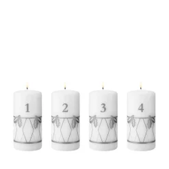 Georg Jensen Christmas Collectibles 2026 adventslys hvid/sølv 4 stk.