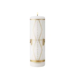 Georg Jensen Christmas Collectibles 2026 kalenderlys hvid/guld H 20 cm