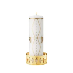 Georg Jensen Christmas Collectibles 2026 kalenderlys hvid/guld H 20 cm
